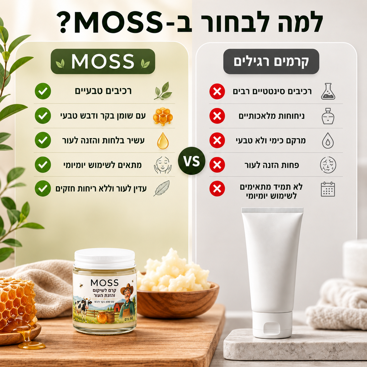 PURE - קרם שיקום והזנת העור